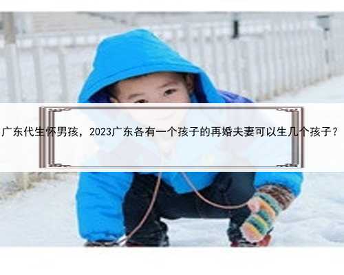 广东代生怀男孩，2023广东各有一个孩子的再婚夫妻可以生几个孩子？